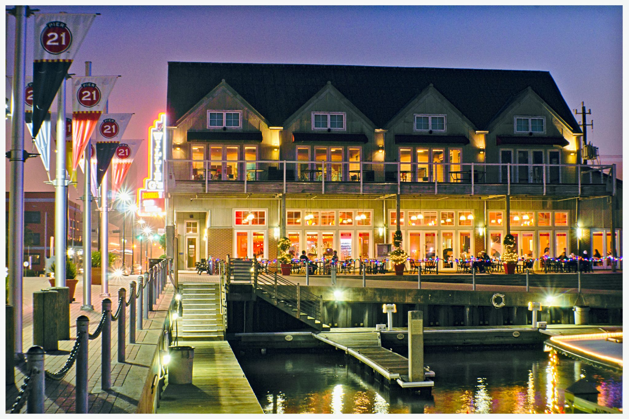 Leasing Property Highlight Pier 21 In Galveston TX Mitchell   Pier 21 Night Scaled 